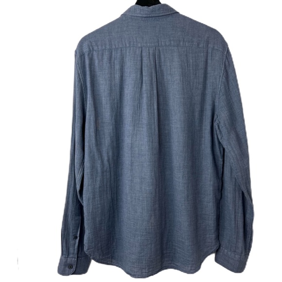 Vince Gauzey Cotton Button Up Shirt Men’s sz M Pacific Blue Lightweight Casual - Picture 3 of 10